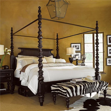 King-Size Sovereign Poster Bed with Canopy